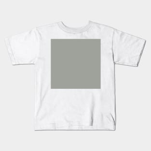 Solid Boulder Light Gray Monochrome Minimal Design Kids T-Shirt